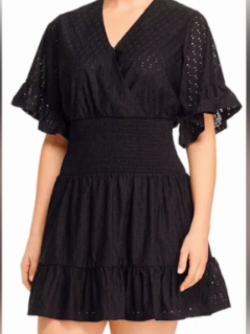 Michael Kors Black Eyelet Mini Dress